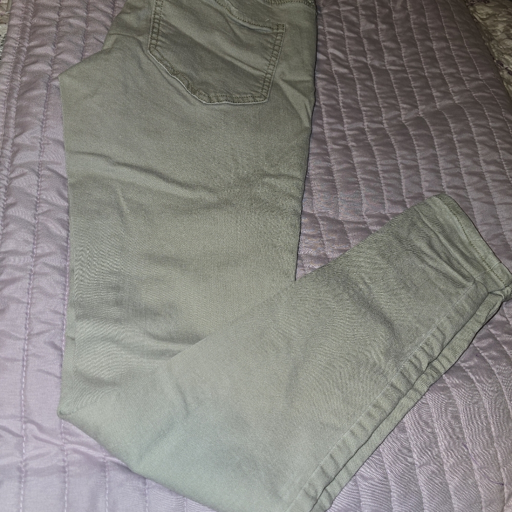 Juniors light Olive SO Skinny Jegging‎ Jeans sz 7 - Picture 3 of 5